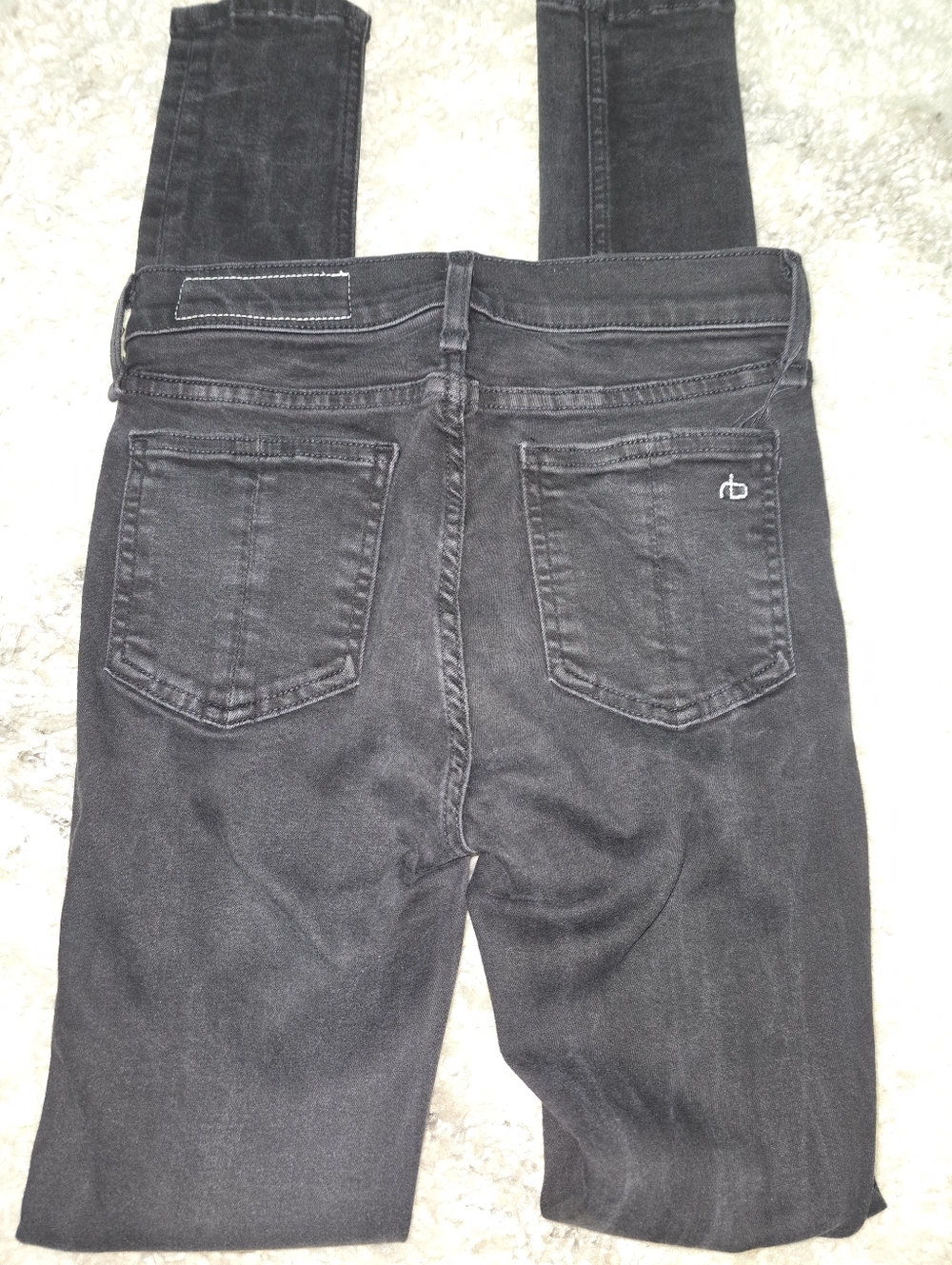 Rag & Bone Black High-Rise Skinny Jeans - Zip Fly
